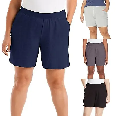 $15.90 • Buy Women Soft Yoga Pants Trousers Plus Cotton Knit Pull-on Elastic Shorts Running.