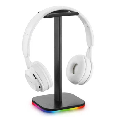 $14.34 • Buy RGB Gaming Headphone Stand Headset Desk Display Holder LED Base/USB Pickup Light
