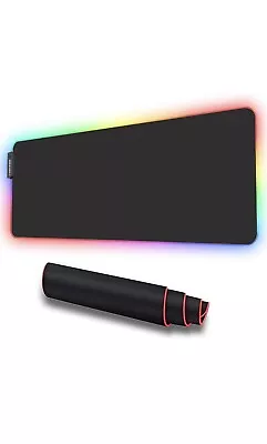 LUXCOMS RGB Soft Gaming Mouse Pad Large Oversized Glowing Led Extended Mousepad • $19.99