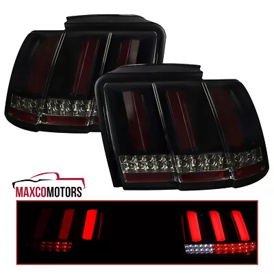 Black/Smoke Tail Lights Fits 1999-2004 Ford Mustang Sequential LED Signal Bar • $180.49