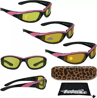 Motorcycle Photochromic Transitional Day Night Safety Glasses Women • $61.99