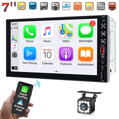 7'' Car Stereo Bluetooth Head Unit Android Auto Apple CarPlay Touch Radio 2DIN • $109.98