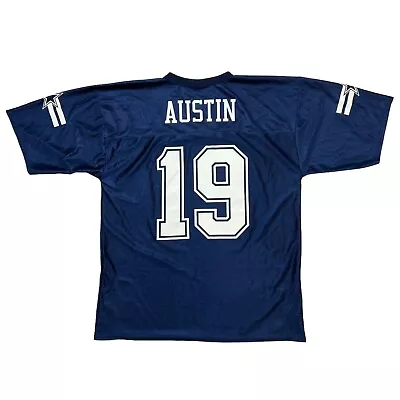 Dallas Cowboys Miles Austin Jersey Mens L Large Navy V Neck NFL Football Shirt • $21.20