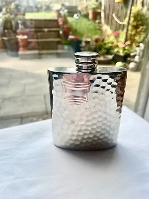 £14 • Buy Hammered Pewter Hip Flask Made In Sheffield 3oz By Pinder Brothers