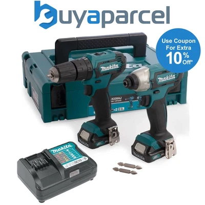 £148.99 • Buy Makita CLX228AJ 12v Max Lithium Ion Li-ion Combi Hammer Drill + Impact Driver