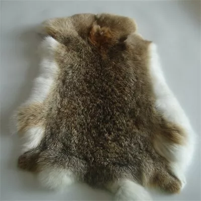 Genuine Naturally Rabbit Fur Skin Tanned Ocelot Leather Hides Craft Pelt 9-14'' • $9.49