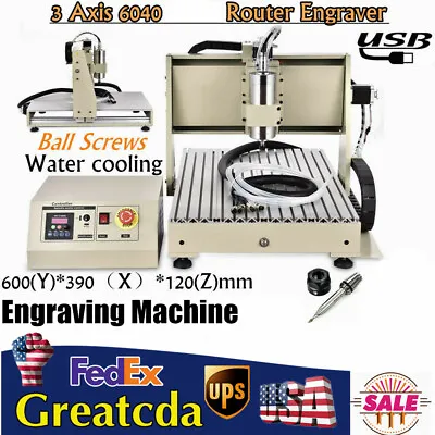 1.5KW 3 Axis 6040 CNC Router Desktop Engraver Milling / Drilling Machine NEW! • $1006.05