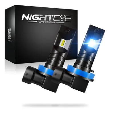 Nighteye H16 H11 H9 H8 LED Fog Light Kit Bulbs 1600LM Lamps White 6000K 12V-24V • $28.99