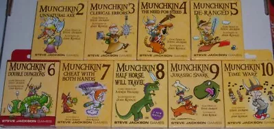 Munchkin Bundle 2 3 4 5 6 7 8 9 10 New Card Game Expansion Set Lot Games • $161.50