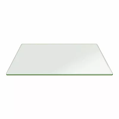 Glass Table Top Rectangle Beveled Polished Clear Tempered Glass Top Dining Table • $346.74