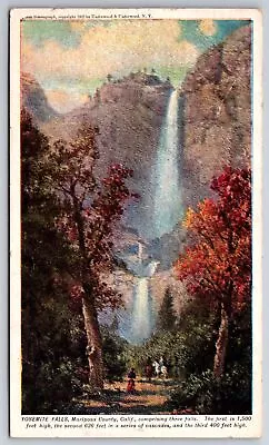 Mariposa County California~Yosemite Falls~Horse Below~1902 Postcard • $13