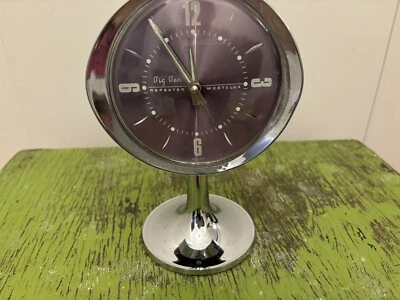 Vintage Alarm Clock Big Ben Westclock Scotland Tulip Foot 60s 70's Purple Design • £100