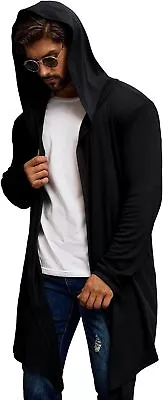 CARPLSU Mens Draped Cardigans Long Sleeve With Pockets Hooded Cloak...  • $39.99