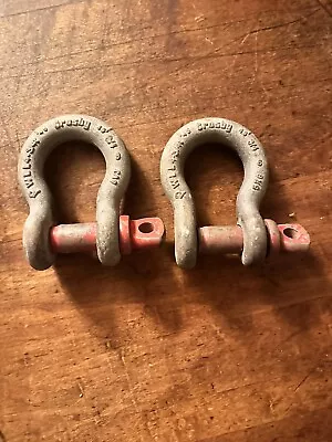 LOT OF 2 Ea. Crosby 3/4 Screw Pin Anchor Shackles • $64.99