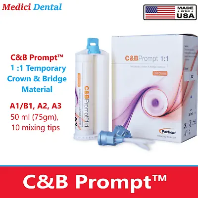 Dental Self-curing C&B Prompt 1:1 Temporary Crown And Bridge Material PacDent • $34.95