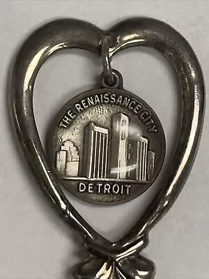 Vintage Souvenir Spoon US Collectible Detroit The Renaissance City Michigan • $3.99