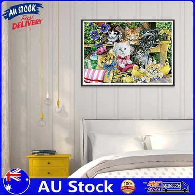 $12.79 • Buy 5D DIY Full Round Drill Diamond Painting Cat Kit Home Decoration Art Craft
