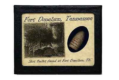 Civil War Bullet Relic From Battle Of Fort Donelson TN With Display Case & COA • $20.89