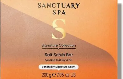 Sanctuary Spa Salt Scrub Bar 200g Exfoliating Flakes Of Sea Salt Deluxe Soap Bar • £10.95