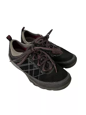 MERRELL Womens Shoes MIMOSA GLEE Walking Black Leather J46580 - Size 8.5 • $24.99