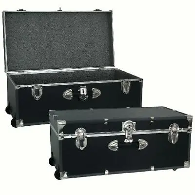 Footlocker Trunk Lockable Storage Organizer W/ Wheels Great For College  • $99.26