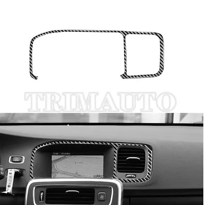 For Volvo S60 V60 Carbon Fiber Inner GPS Navigation Panel Trim Cover 2010-2017 • $21.74