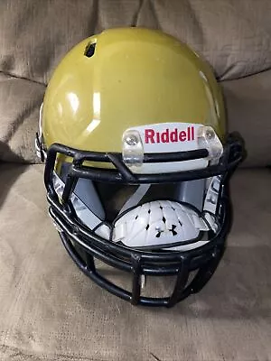 Riddell Size Medium Football Helmet Gold And Black Initial-2012 Certified 2017 • $69.99