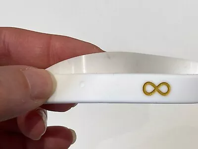 £3.49 • Buy SALE SECONDS Gold Infinity Symbol Autism LBGTQ+ Wristband  Silicone Adult 202mm