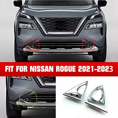 For Nissan X-Trail 2021-23 Chrome Front Bumper Fog Light Cover Trim Accessories • $29.66