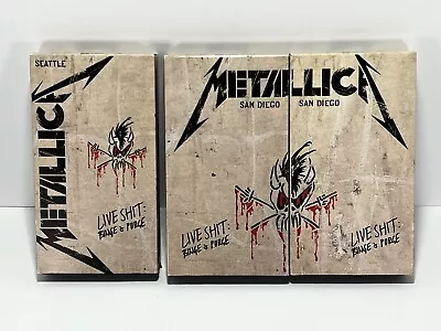 X3 Metallica Live Shit Binge & Purge Seattle And San Diego VHS Cassette Tape Set • $14.99