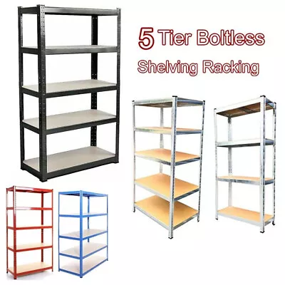 Boltless 5/4 Tier Racking Heavy Duty Garage Shelving Storage Shelves Steel Unit • £4.62