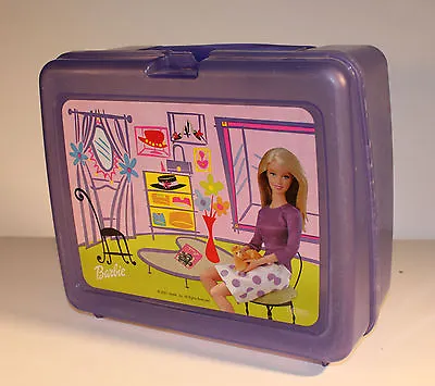 Barbie - Translucent With Cat - Vintage Plastic Lunchbox • $22