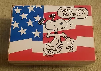 Vintage Peanuts Snoopy Aviva Wooden Music Box HTF - Works! • $80