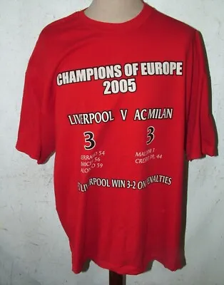 £14.99 • Buy Liverpool FC T-shirt Champions League 2005 Istanbul Final V AC Milan XXL 54inch