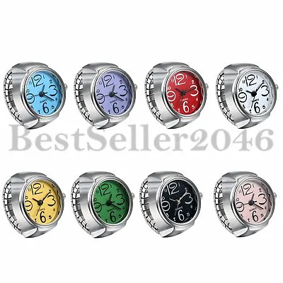 Men Women Creative Elastic Round Ring Watch Stainless Steel Finger Quartz Watch • $9.99