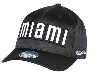 Mitchell And Ness 110 Snapback Icon Miami Heat Black • £36.56