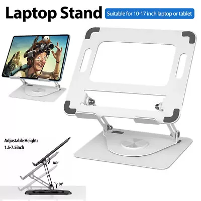 Portable Laptop Stand Adjustable Folding Tablet Desktop Holder Office Home Riser • £21.99