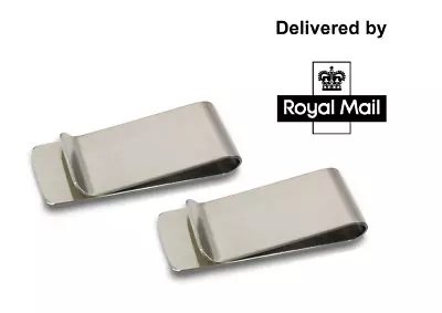£2.99 • Buy 2x Stainless Steel Silver Money Clip Holder Cash Gift Mens Wallet