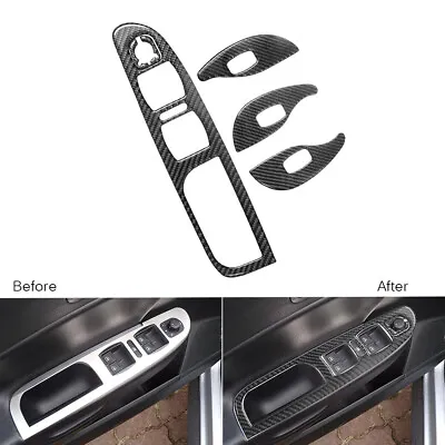 5Pcs Carbon Fiber Window Lift Switch Panel Cover For Volkswagen Passat B6 06-10 • $26.67