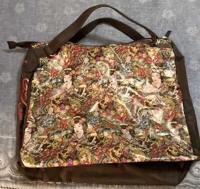 NWOT Ed Hardy Christian Audigier Geisha Weekender Travel Tote Bag Multicolor • $20