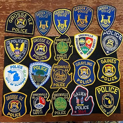 Vintage Obsolete State Of Michigan Police Patches Mixed  Lot Of 20 Item 241 • $15.50