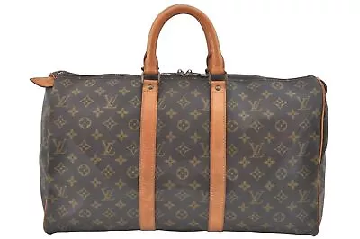 Authentic Louis Vuitton Monogram Keepall 45 Travel Boston Bag M41428 LV K7379 • £634.61