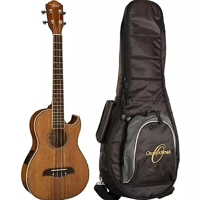 Oscar Schmidt OU55CEK Hawaiian Koa Acoustic Electric Baritone Ukulele W/ Gig Bag • $548.10