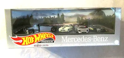 Hot Wheels Premium RACE CARS & TRANSPORT Diorama Set ~ 300SL Sauber C9 AMG   • $39.98