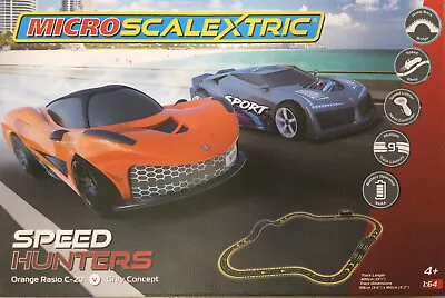 Micro Scalextric Set G1164 Speed Hunters 2 Car Set 1:64 • £57.95