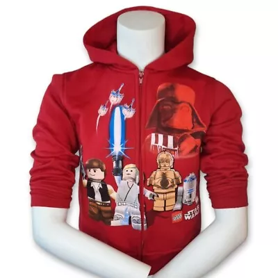 £16.44 • Buy Lego Star Wars Red Kids Size 7 Hoodie Luke R2D2 C-3PO Han Solo Vader Minifigures