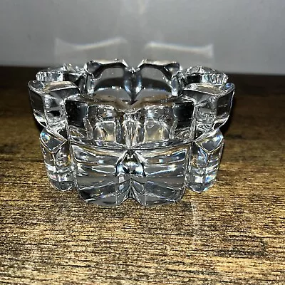 Mikasa Reflections Pattern Oval Crystal Cut Votive Holder. In Good Pre-owned • $8.99