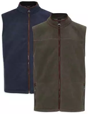 Men's Champion Outdoor Portree Fleece Zip Up Gilet Bodywarmer Olive Green Navy • £25