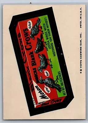 1974 Topps Original  Wacky Packages 7th Series Black Crows • $3.99