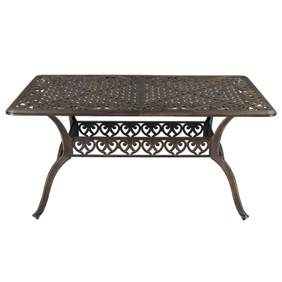 59in Desktop Mosaic Garden Cast Aluminum Table Bronze (WITHOUT CHAIRS) • $325.89